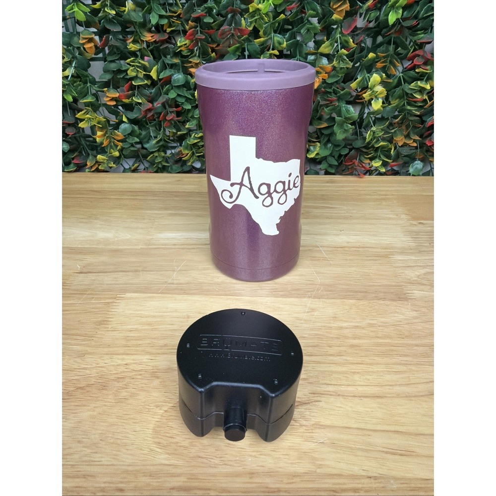 Brumate Texas A&M Aggies Hopsulator Cooler Tumbler 12oz Drink Holder Maroon NCAA